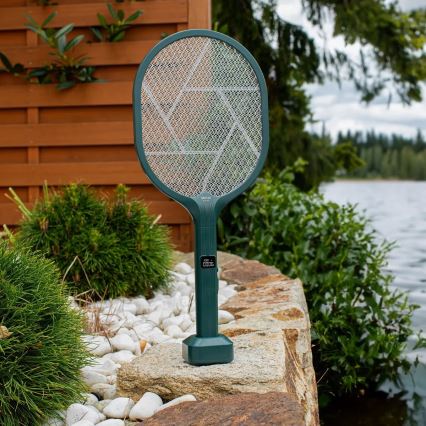 Trappola elettrica per insetti LED 2 in 1 con display LCD 1200 mAh/5V verde