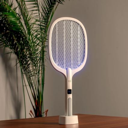 Trappola elettrica per insetti LED 2 in 1 con display LCD 1200 mAh/5V bianco