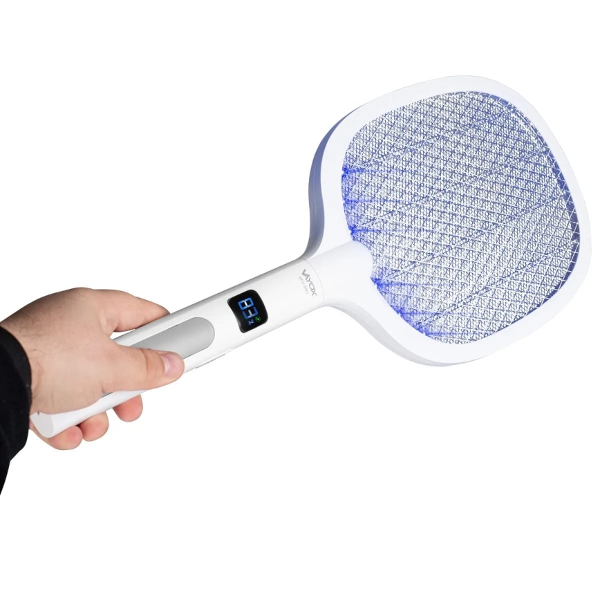 Trappola elettrica per insetti LED 2 in 1 con display LCD 1200 mAh/5V bianco