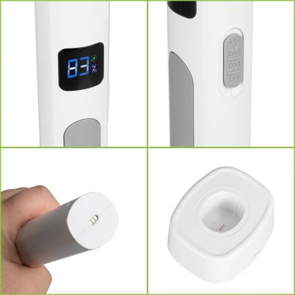 Trappola elettrica per insetti LED 2 in 1 con display LCD 1200 mAh/5V bianco