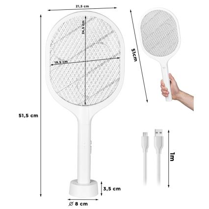 Trappola elettrica per insetti LED 2 in 1 800 mAh/5V