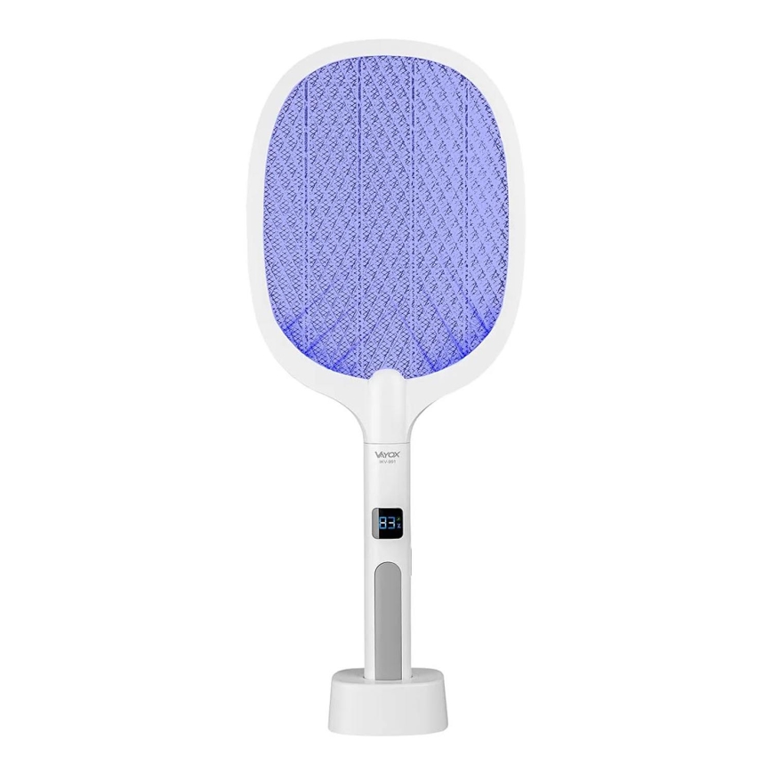 Trappola elettrica per insetti LED 2 in 1 con display LCD 1200 mAh/5V bianco