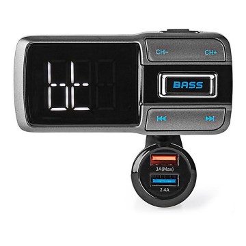 Trasmettitore FM per auto Bluetooth / 3A / 2.4A controllo vocale