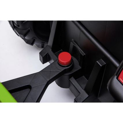 Trattore elettrico con rimorchio 2x30W/7000 mAh nero/verde + telecomando