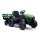 Trattore elettrico con rimorchio 2x30W/7000 mAh nero/verde + telecomando