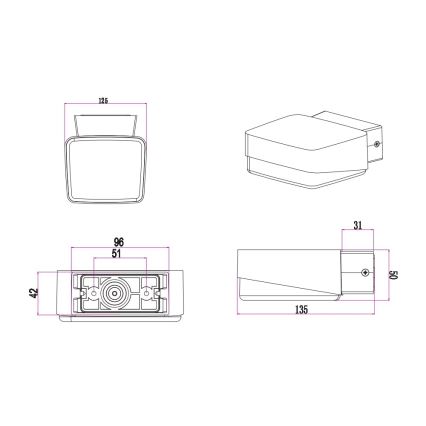 Trio - Applique a LED da esterno JUBA LED/10W/230V IP65