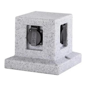 Trio - Colonna per prese da esterno con timer 4Z SCHUKO 230V IP44