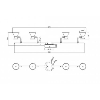 Trio - Faretto LED DUKE 4xLED/4,3W/230V