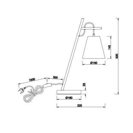 Trio - Lampada da tavolo ANDREUS 1xE14/40W/230V