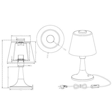 Trio - Lampada da tavolo LED MONTI 1xE14/3,5W/230V