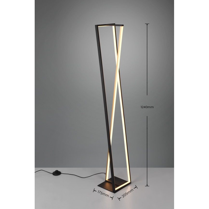 Trio - Lampada da terra dimmerabile EDGE LED/26W/230V 2300/3000/4000K nero/oro