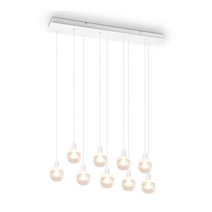 Trio - Lampadario a cavo MELA 9xE14/25W/230V bianco