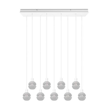 Trio - Lampadario a cavo MELA 9xE14/25W/230V bianco