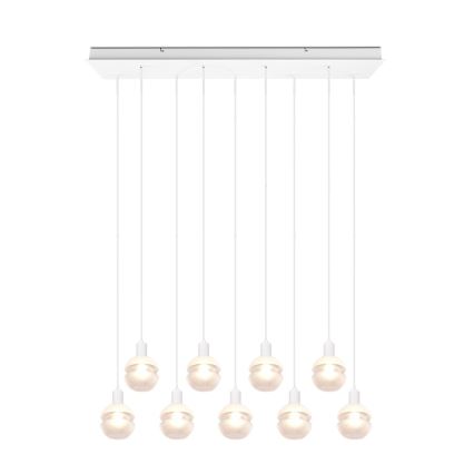 Trio - Lampadario a cavo MELA 9xE14/25W/230V bianco