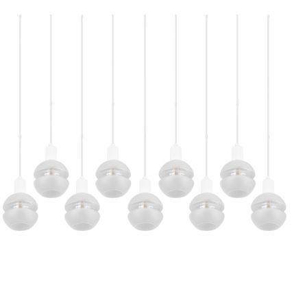 Trio - Lampadario a cavo MELA 9xE14/25W/230V bianco