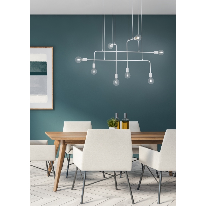 Trio - Lampadario a sospensione con filo CONNOR 8xE27/10W/230V
