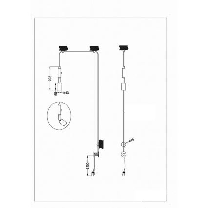 Trio - Lampadario a sospensione con filo STELLA 1xE27/42W/230V