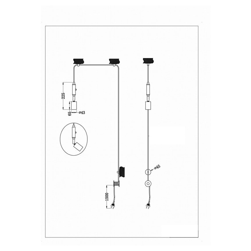 Trio - Lampadario a sospensione con filo STELLA 1xE27/42W/230V