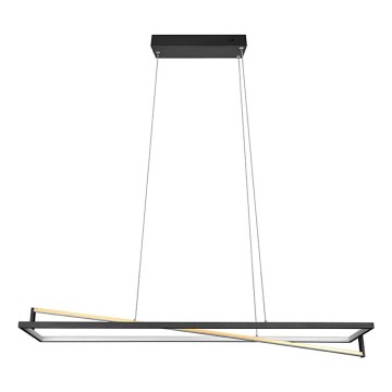 Trio - Lampadario LED dimmerabile a sospensione con cavo EDGE LED/35W/230V 2300/3000/4000K nero/oro