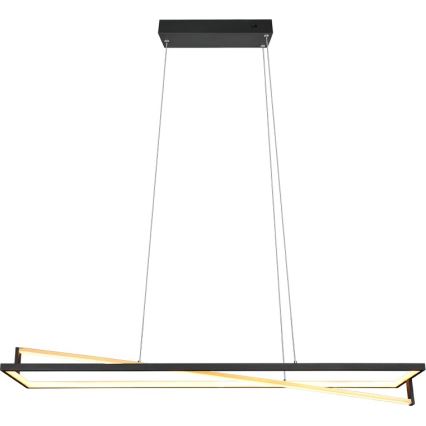 Trio - Lampadario LED dimmerabile a sospensione con cavo EDGE LED/35W/230V 2300/3000/4000K nero/oro