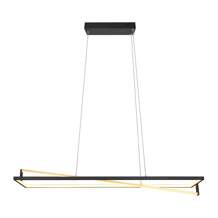 Trio - Lampadario LED dimmerabile a sospensione con cavo EDGE LED/35W/230V 2300/3000/4000K nero/oro