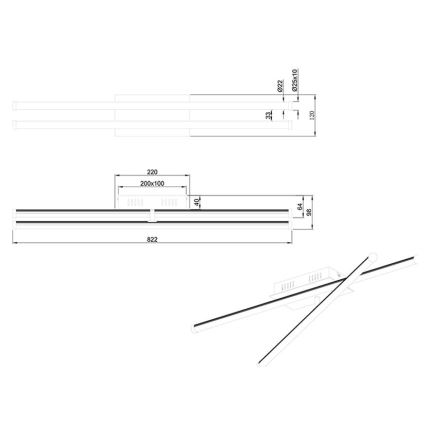 Trio - Lampadario LED dimmerabile da incasso SMARAGD 2xLED/8W/230V 3000-6000K