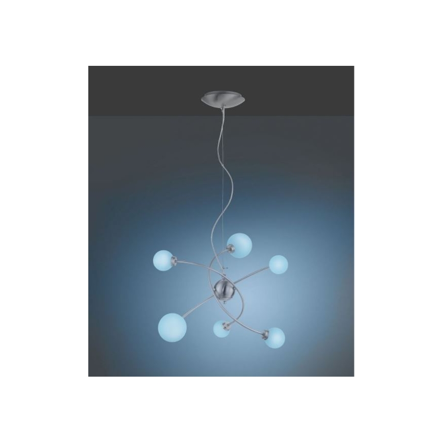 Trio - Lampadario LED RGB Dimmerabile su corda DICAPO 6xLED/3W/230V 3000-5000K + telecomando