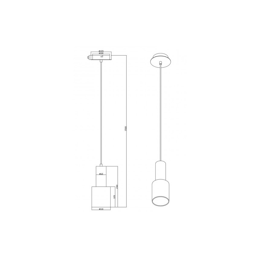 Trio - Lampadario su corda WAILER 1xGU10/5W/230V beige