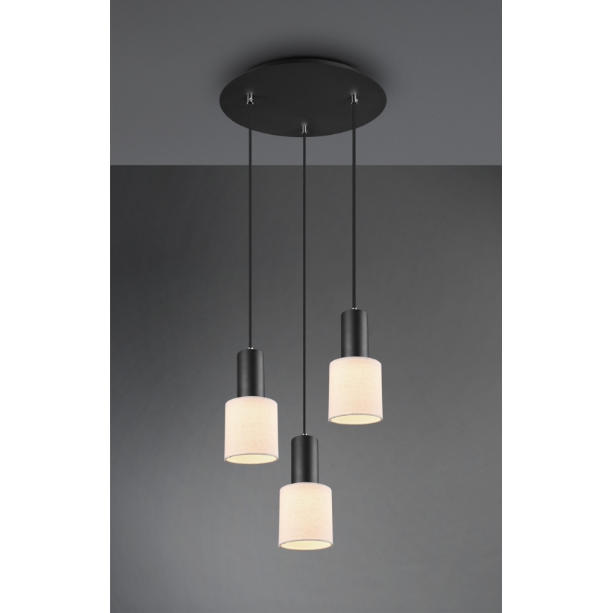 Trio - Lampadario su corda WAILER 3xGU10/5W/230V beige
