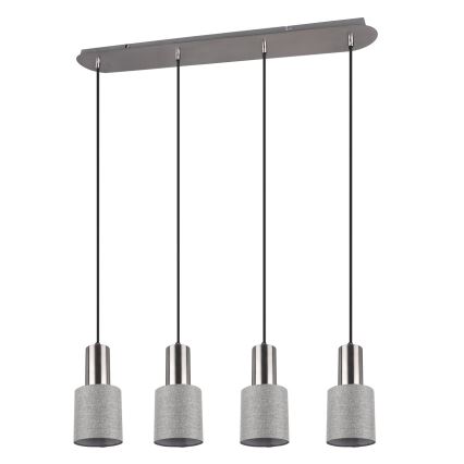 Trio - Lampadario su corda WAILER 4xGU10/5W/230V grigio