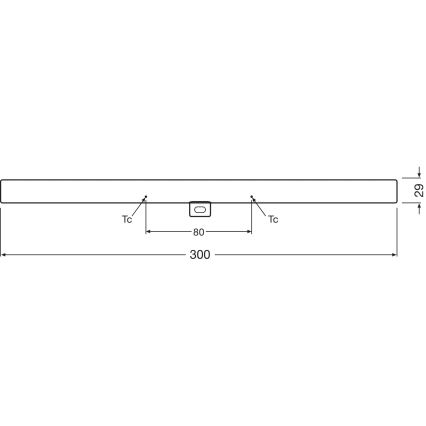 Tubo fluorescente LED dimmerabile S14d/3W/230V 2700K 30 cm CRI 90 - Osram
