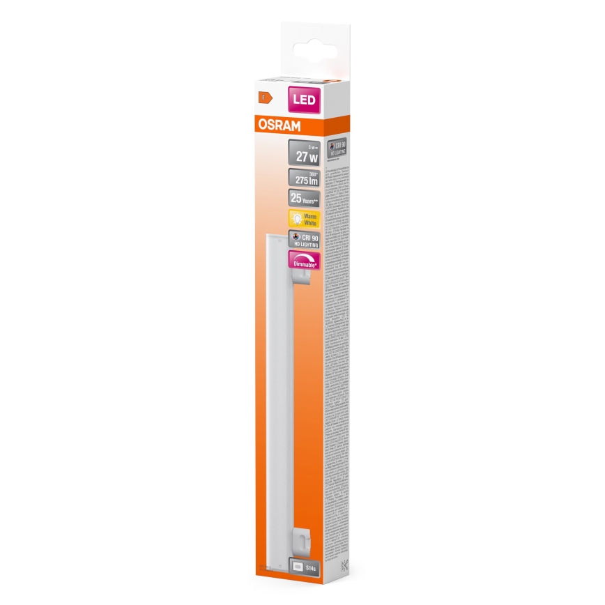 Tubo fluorescente LED dimmerabile S14s/3W/230V 2700K 30 cm CRI 90 - Osram