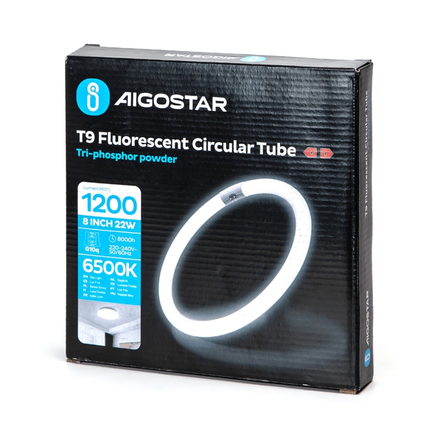 Tubo fluorescente T9 G10Q/22W/230V 6500K - Aigostar