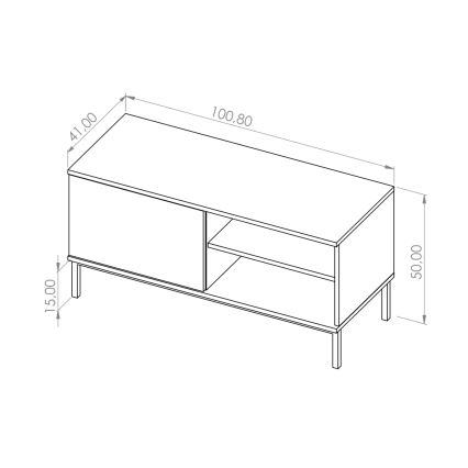 TV tavolo ERISTI 50x100,8 cm nero