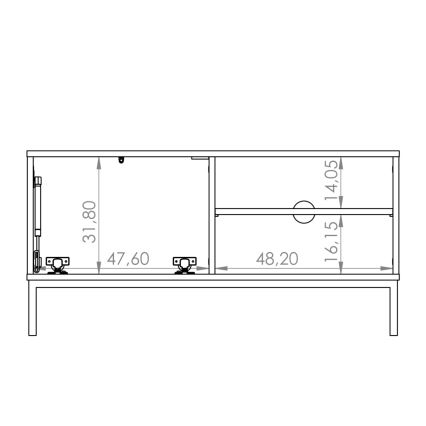 TV tavolo ERISTI 50x100,8 cm nero