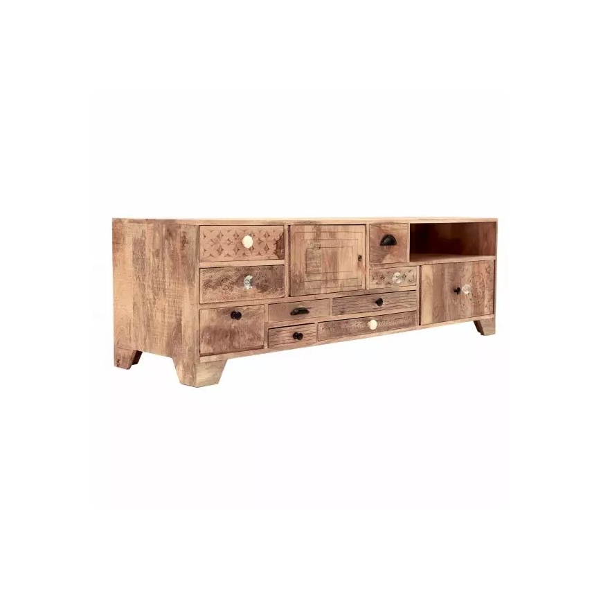TV tavolo MANU 160x50 cm legno solido/mango