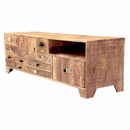TV tavolo MANU 160x50 cm legno solido/mango