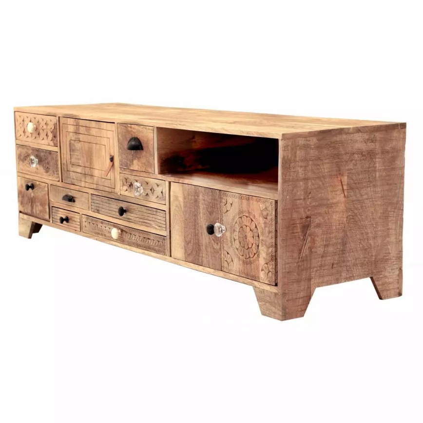TV tavolo MANU 160x50 cm legno solido/mango