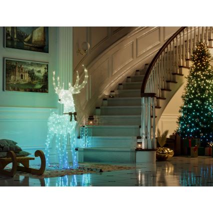 Twinkly - Renna natalizia LED RGBW dimmerabile da esterno REINGEERS 250xLED IP44 Wi-Fi