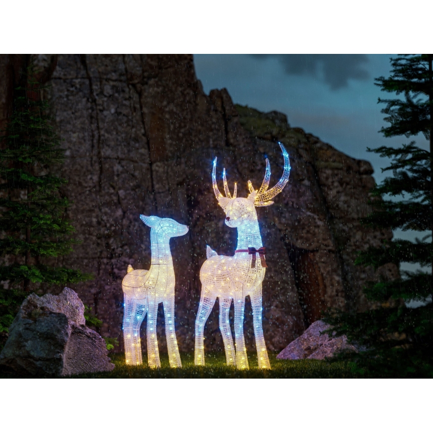 Twinkly - Renna natalizia LED RGBW dimmerabile da esterno REINGEERS 250xLED IP44 Wi-Fi