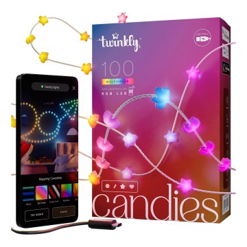 Twinkly - Catena luminosa natalizia LED RGB dimmerabile CANDIES 100xLED 8 m USB Wi-Fi