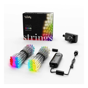 Twinkly - LED RGBW Catena di Natale dimmerabile per esterni STRINGS 250xLED 23,5m IP44 Wi-Fi