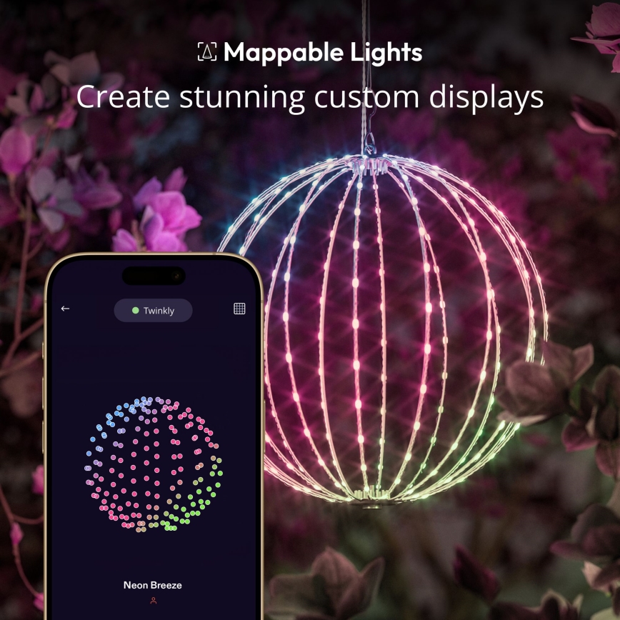 Twinkly - SPHERE decorazione da esterno dimmerabile LED RGBW 210xLED IP44 Wi-Fi