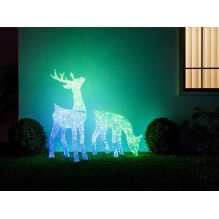 Twinkly - LED RGBW Dimmerabile renne natalizie da esterno 160xLED IP44 Wi-Fi