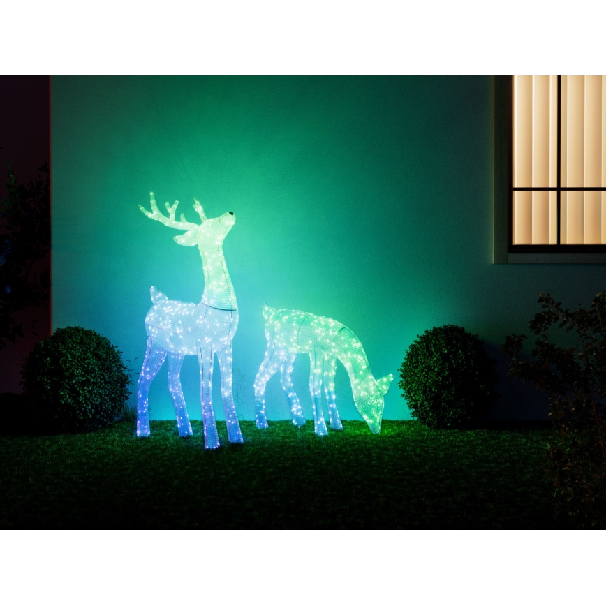 Twinkly - LED RGBW Dimmerabile renne natalizie da esterno 160xLED IP44 Wi-Fi