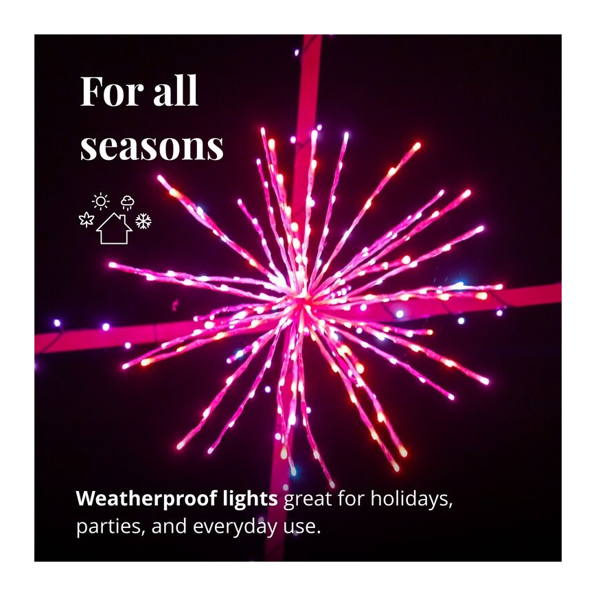 Twinkly - LED RGB Dimmerabile per esterni Stella di Natale SPRITZER 200xLED IP44 Wi-Fi