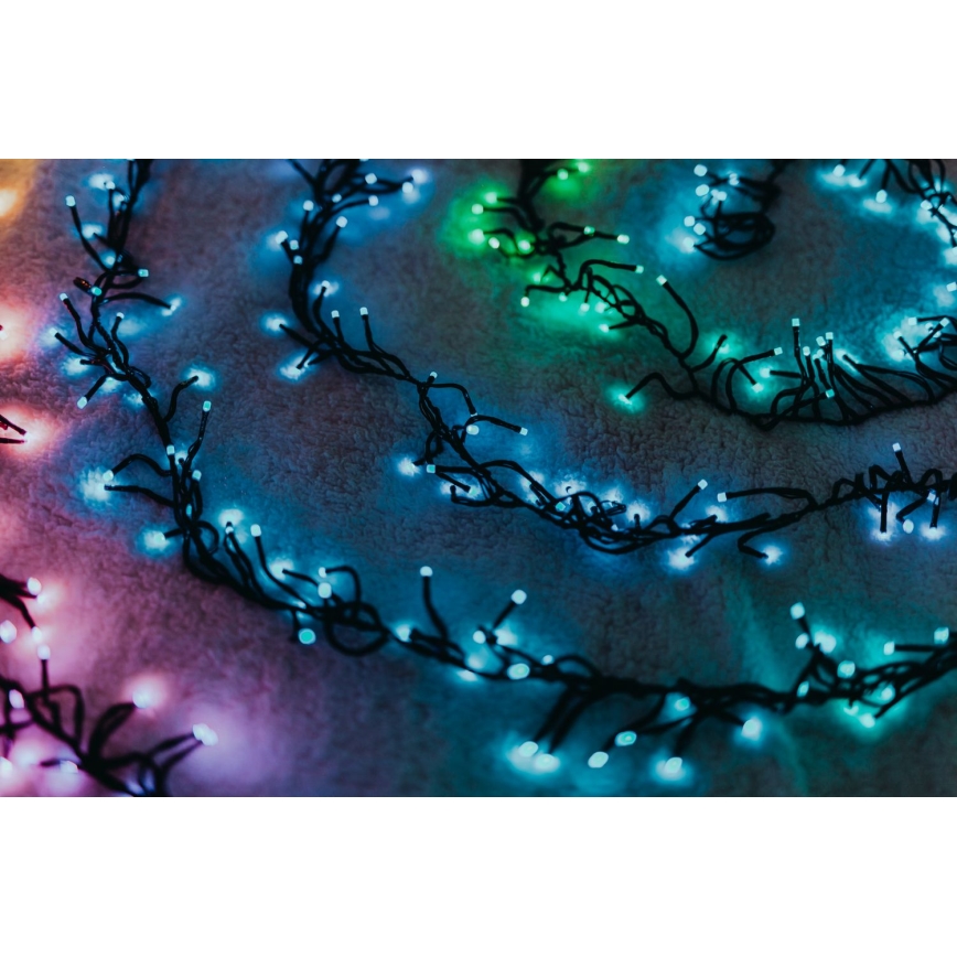 Twinkly - LED RGBW Dimmerabile per esterni Catena natalizia CLUSTER 400xLED 9,5m IP44 Wi-Fi