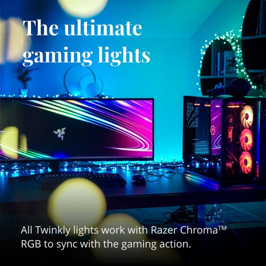 Twinkly - LED RGBW Dimmerabile per esterni Catena natalizia CLUSTER 400xLED 9,5m IP44 Wi-Fi