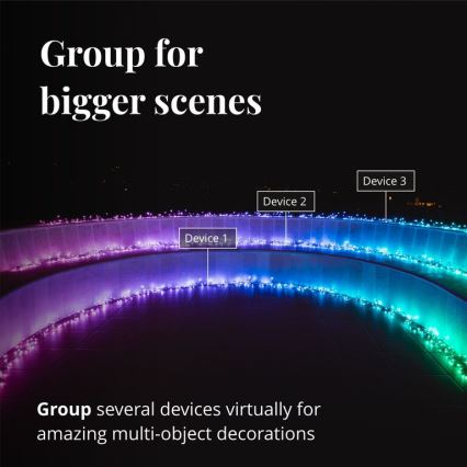 Twinkly - LED RGBW Dimmerabile per esterni Catena natalizia CLUSTER 400xLED 9,5m IP44 Wi-Fi
