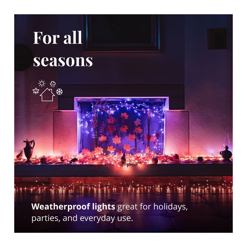 Twinkly - LED RGBW Dimmerabile per esterni Catena natalizia CLUSTER 400xLED 9,5m IP44 Wi-Fi